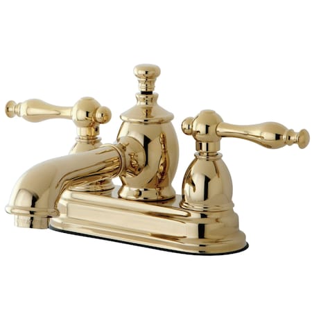 KS7002NL 4 Centerset Bathroom Faucet, Polished Brass